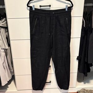 Athleta Black Linen Joggers